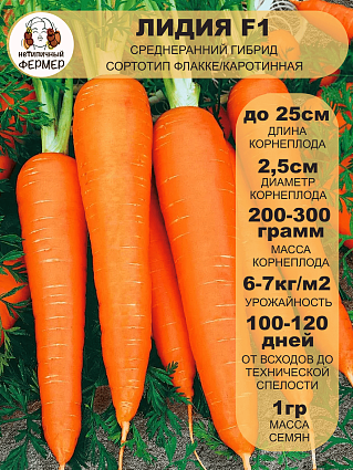 Морковь Лидия F1 (1г) НФ
