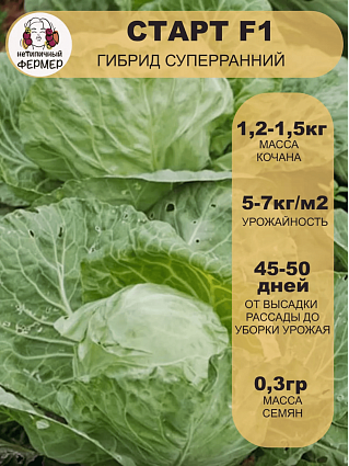 Капуста б/к Старт F1 (0,3г) НФ